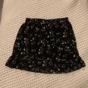 Black flowery skirt